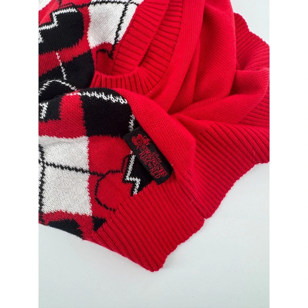 Disney Descendants The Rise of Red Argyle Heart Sweater Vest Kids Large 10/12 - Picture 4 of 4